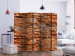 Room Divider Screen Orange Stone II (5-piece) - composition of red bricks 133464 additionalThumb 2