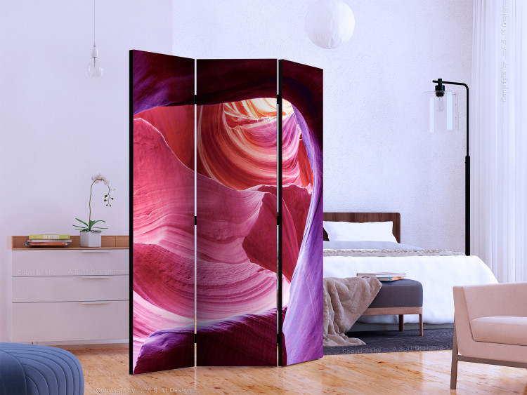Room Separator Amazing Cave - long space of pink and purple rocks 133764 additionalImage 2