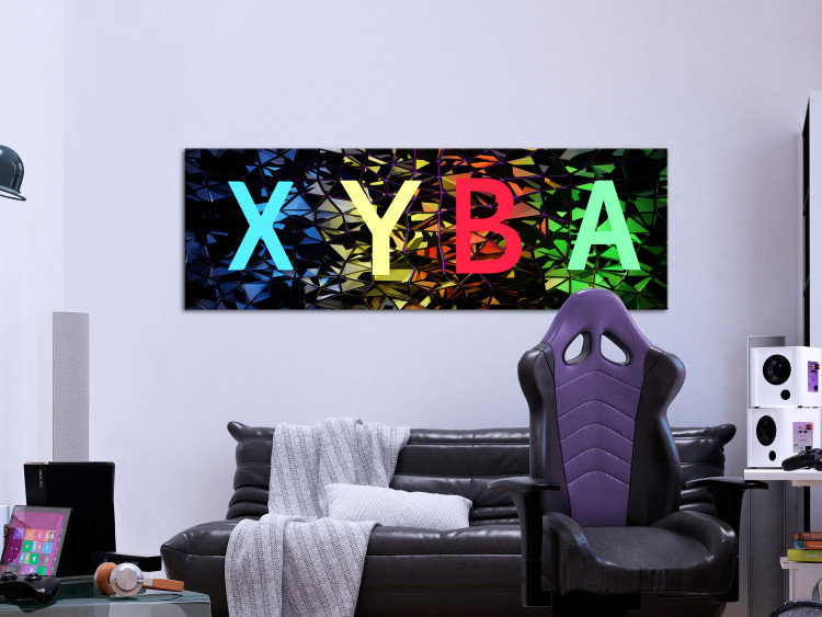 Canvas Print In the Mirror (1-piece) Narrow - text with colorful letters 135464 additionalImage 3
