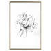 Wall Poster Drawn Flowers - black sketch of flowers on a contrasting white background 142064 additionalThumb 14