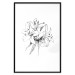 Wall Poster Drawn Flowers - black sketch of flowers on a contrasting white background 142064 additionalThumb 17