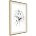 Wall Poster Drawn Flowers - black sketch of flowers on a contrasting white background 142064 additionalThumb 2