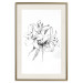 Wall Poster Drawn Flowers - black sketch of flowers on a contrasting white background 142064 additionalThumb 19
