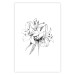 Wall Poster Drawn Flowers - black sketch of flowers on a contrasting white background 142064 additionalThumb 25