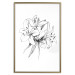 Wall Poster Drawn Flowers - black sketch of flowers on a contrasting white background 142064 additionalThumb 20