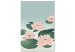Canvas Pink Water Lilies (1-piece) Vertical - landscape with flowers on water 142464