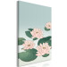 Canvas Pink Water Lilies (1-piece) Vertical - landscape with flowers on water 142464 additionalThumb 2