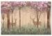 Canvas Art Print Morning in the Forest (1-piece) Wide - drawing of animals for children 143664