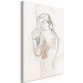 Canvas Art Print Embarrassed Lady - Linear Representation of a Female Half-Act 146164 additionalThumb 2