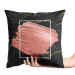 Decorative Velor Pillow Pearl pink - an abstract composition on black marble background 147064 additionalThumb 3