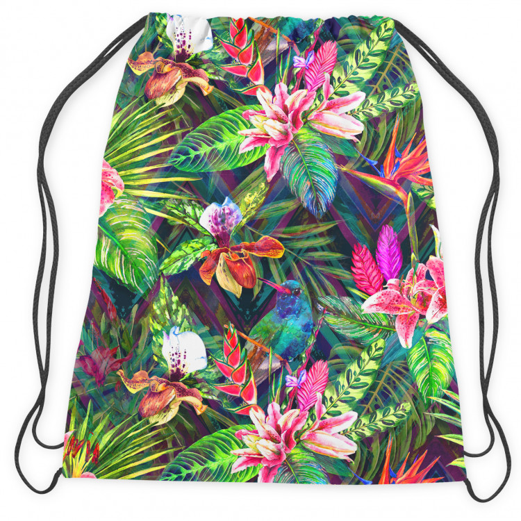 Backpack Psychedelic flowers - floral motif in intensive colours 147364 additionalImage 2