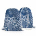 Backpack Floral mosaic - composition in shades of blue and white 147464 additionalThumb 3