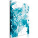 Canvas Art Print Abstract Blue - Marine Colors Reminiscent of Marble 149864 additionalThumb 2