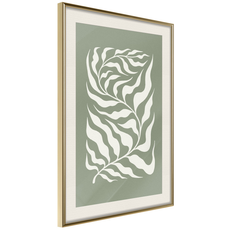 Wall Poster Plant on a Sage Background - Abstract Leaves Inspired by Matisse 150064 additionalImage 10
