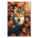 Canvas Print AI Shiba Dog - Portrait of a Friendly Animal in an Autumn Mood - Vertical 150264 additionalThumb 7