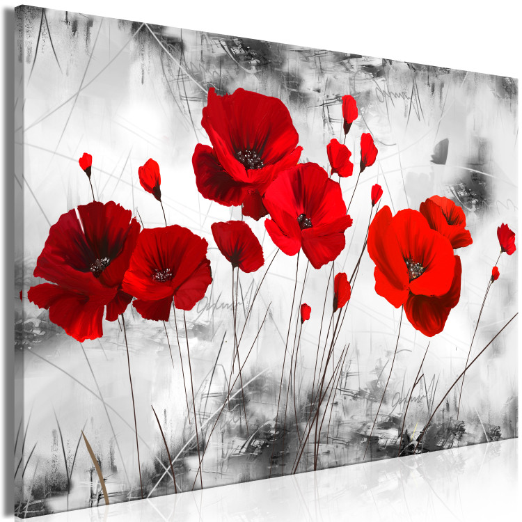 Large canvas print Red Poppy Bed [Large Format] 150764 additionalImage 2