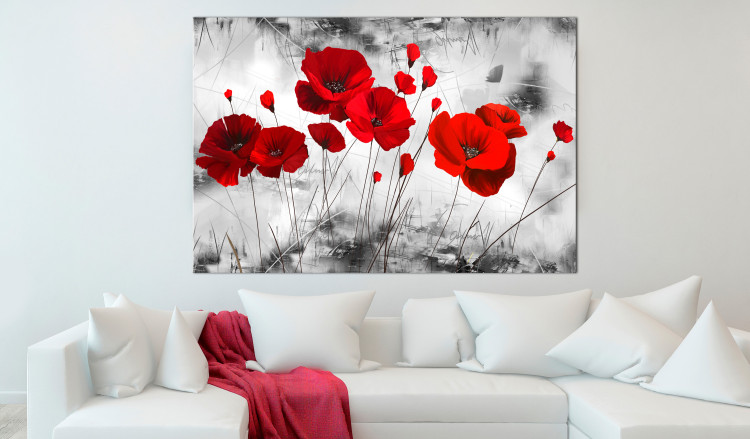 Large canvas print Red Poppy Bed [Large Format] 150764 additionalImage 5