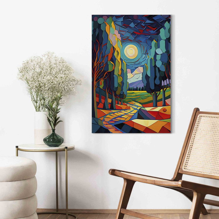 Canvas Modern Landscape - A Colorful Composition Inspired by Van Gogh 151064 additionalImage 3