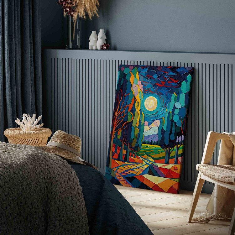 Canvas Modern Landscape - A Colorful Composition Inspired by Van Gogh 151064 additionalImage 5