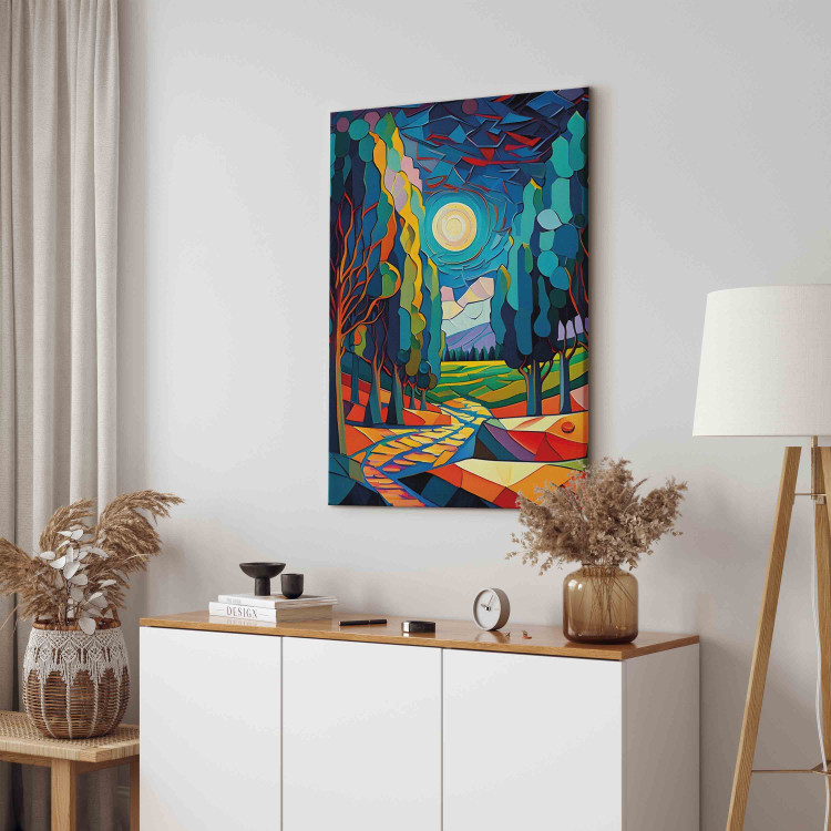 Canvas Modern Landscape - A Colorful Composition Inspired by Van Gogh 151064 additionalImage 4