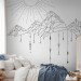 Wall Mural Outline of a Mountain Range - Minimalist Depiction of Mountains in Boho Style 151264 additionalThumb 2