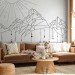 Wall Mural Outline of a Mountain Range - Minimalist Depiction of Mountains in Boho Style 151264