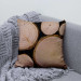 Decorative Microfiber Pillow Wood Grain - Rustic Composition With Cross-Section of Tree Trunks 151364 additionalThumb 4