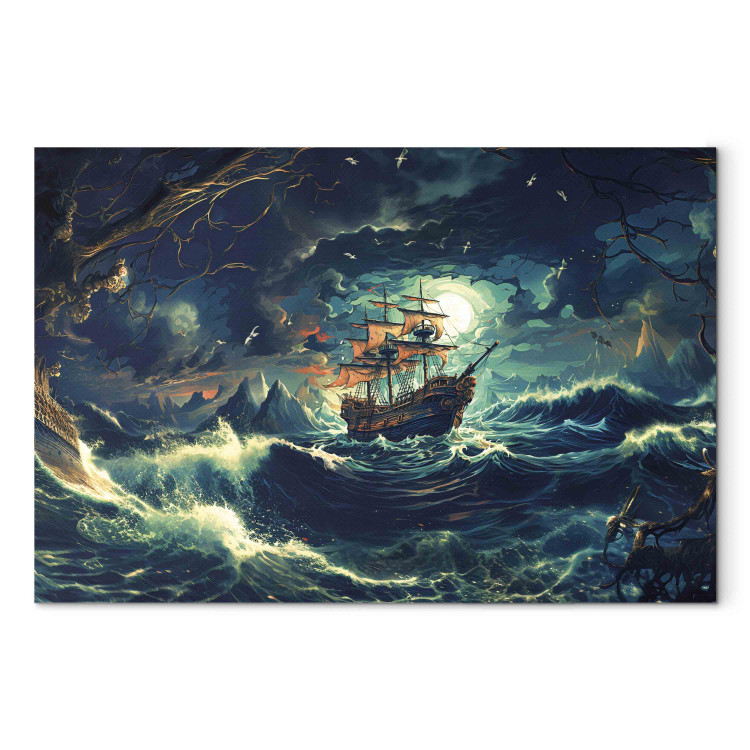 Large canvas print Zapomniany rejs - zaginiony statek piracki płynący w nieznane [Large Format] 151564
