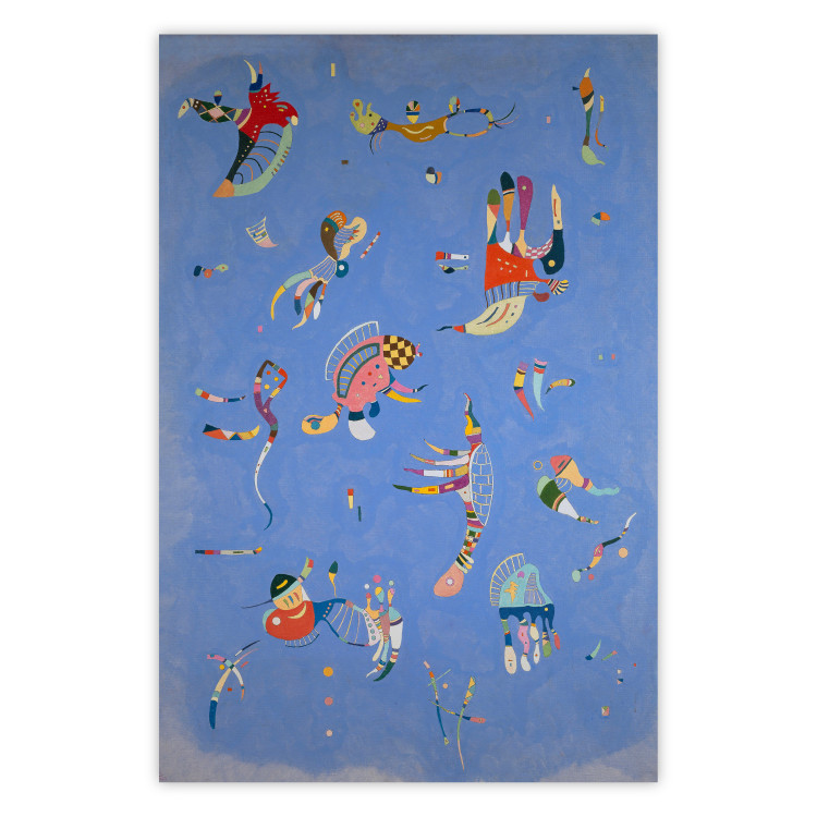 Wall Poster Blue - A Composition With Abstract Forms by Kandinsky 151664