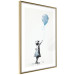 Wall Poster Blue Balloon - A Child’s Figure on Banksy-Style Graffiti 151764 additionalThumb 7