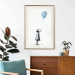 Wall Poster Blue Balloon - A Child’s Figure on Banksy-Style Graffiti 151764 additionalThumb 22