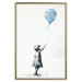 Wall Poster Blue Balloon - A Child’s Figure on Banksy-Style Graffiti 151764 additionalThumb 26