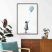 Wall Poster Blue Balloon - A Child’s Figure on Banksy-Style Graffiti 151764 additionalThumb 13