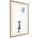 Wall Poster Blue Balloon - A Child’s Figure on Banksy-Style Graffiti 151764 additionalThumb 10