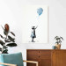 Wall Poster Blue Balloon - A Child’s Figure on Banksy-Style Graffiti 151764 additionalThumb 9