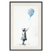 Wall Poster Blue Balloon - A Child’s Figure on Banksy-Style Graffiti 151764 additionalThumb 20