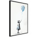 Wall Poster Blue Balloon - A Child’s Figure on Banksy-Style Graffiti 151764 additionalThumb 5