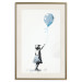 Wall Poster Blue Balloon - A Child’s Figure on Banksy-Style Graffiti 151764 additionalThumb 23