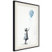 Wall Poster Blue Balloon - A Child’s Figure on Banksy-Style Graffiti 151764 additionalThumb 8