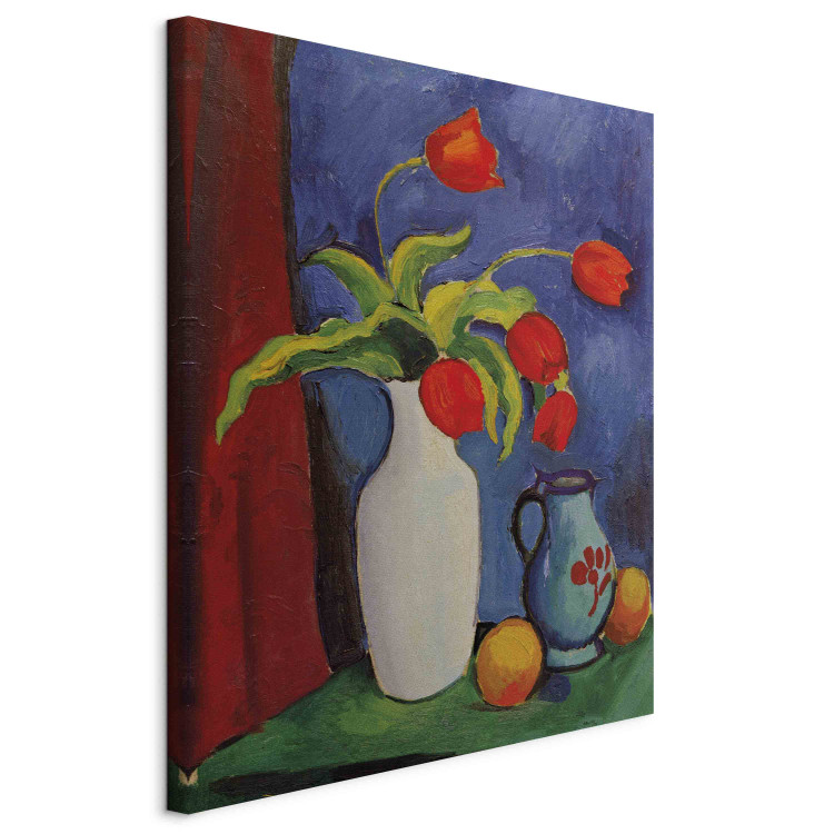 Art Reproduction Rote Tulpen in weißer Vase 152464 additionalImage 2