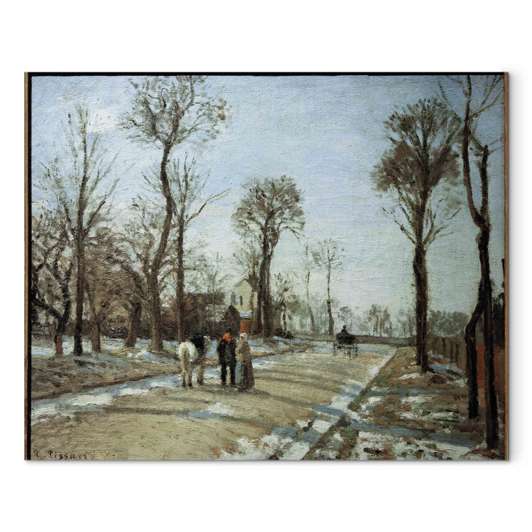 Art Reproduction Straße nach Versailles: Louveciennes in der Wintersonne mit Schnee 156364