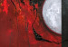 Canvas Print Fire and Ice III (1-piece) - Red abstraction on a gray background 48064 additionalThumb 3