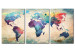 Canvas Art Print The World painted with watercolors 55464