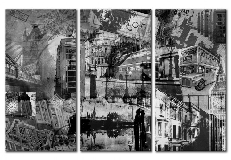 Canvas Print The essence of London - triptych 55664
