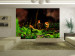 Wall Mural Marine World - Three golden fish in a dark cave with green flora 61264