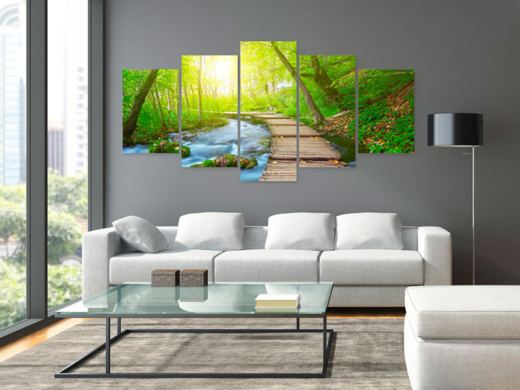 Canvas Art Print Sunny Forest 62064 additionalImage 3