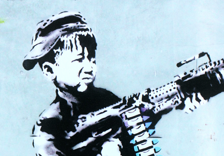 Canvas Art Print Boy with Gun by Banksy 88864 additionalImage 5