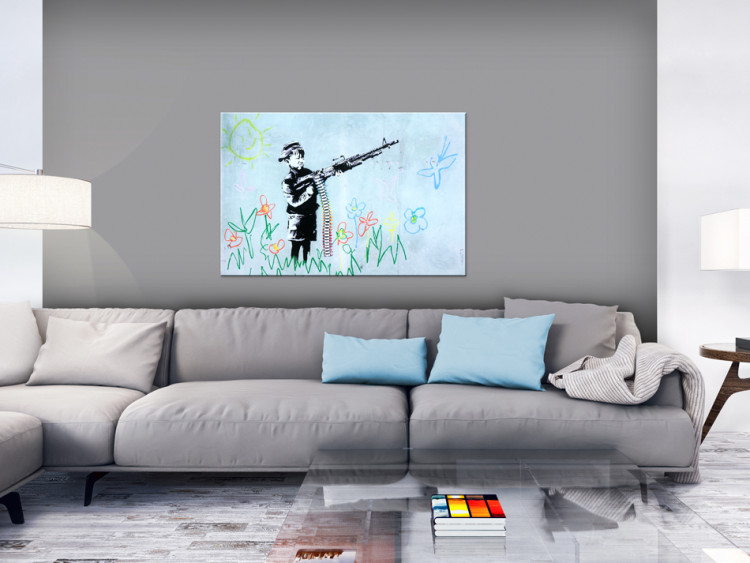 Canvas Art Print Boy with Gun by Banksy 88864 additionalImage 3