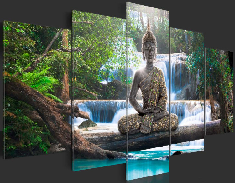 Acrylic print Buddha and Waterfall [Glass] 92564 additionalImage 6