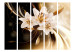 Room Divider Screen Circle of Light II - white lily flower against a wave of brown light 95564 additionalThumb 3